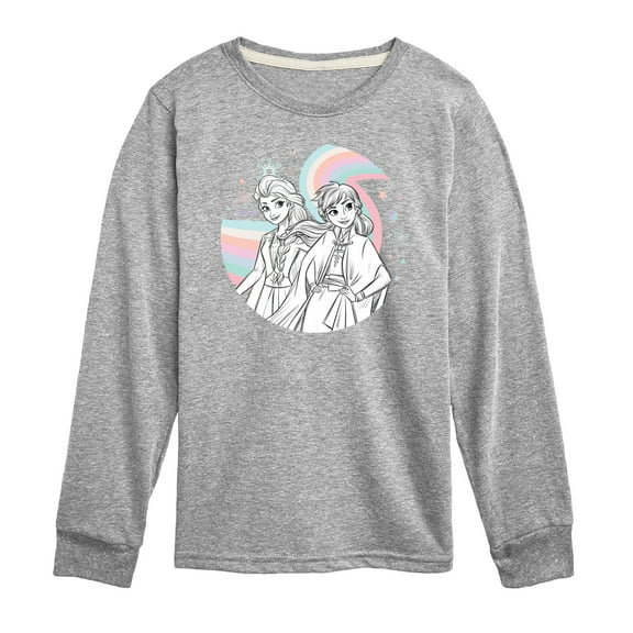 Frozen 2 - Anna Elsa Rainbow - Toddler And Youth Long Sleeve Graphic T-Shirt