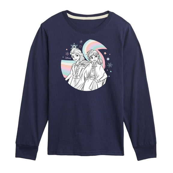Frozen 2 - Anna Elsa Rainbow - Toddler And Youth Long Sleeve Graphic T-Shirt