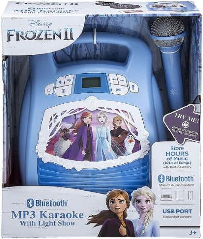 DISNEY FROZEN Frozen 2 Bluetooth Portable MP3 Karaoke Machine Player with Light Show