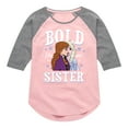 thumbnail image 1 of Frozen 2 - Bold Like My Sister - Toddler And Youth Girls Raglan Graphic T-Shirt, 1 of 4