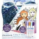 Frozen 2 Color N Style Purse W/ Gem Stickers & Permanent Markers ...