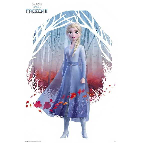 Frozen 2 - Disney Movie Poster (Elsa In Forest) (Size: 24" X 36")