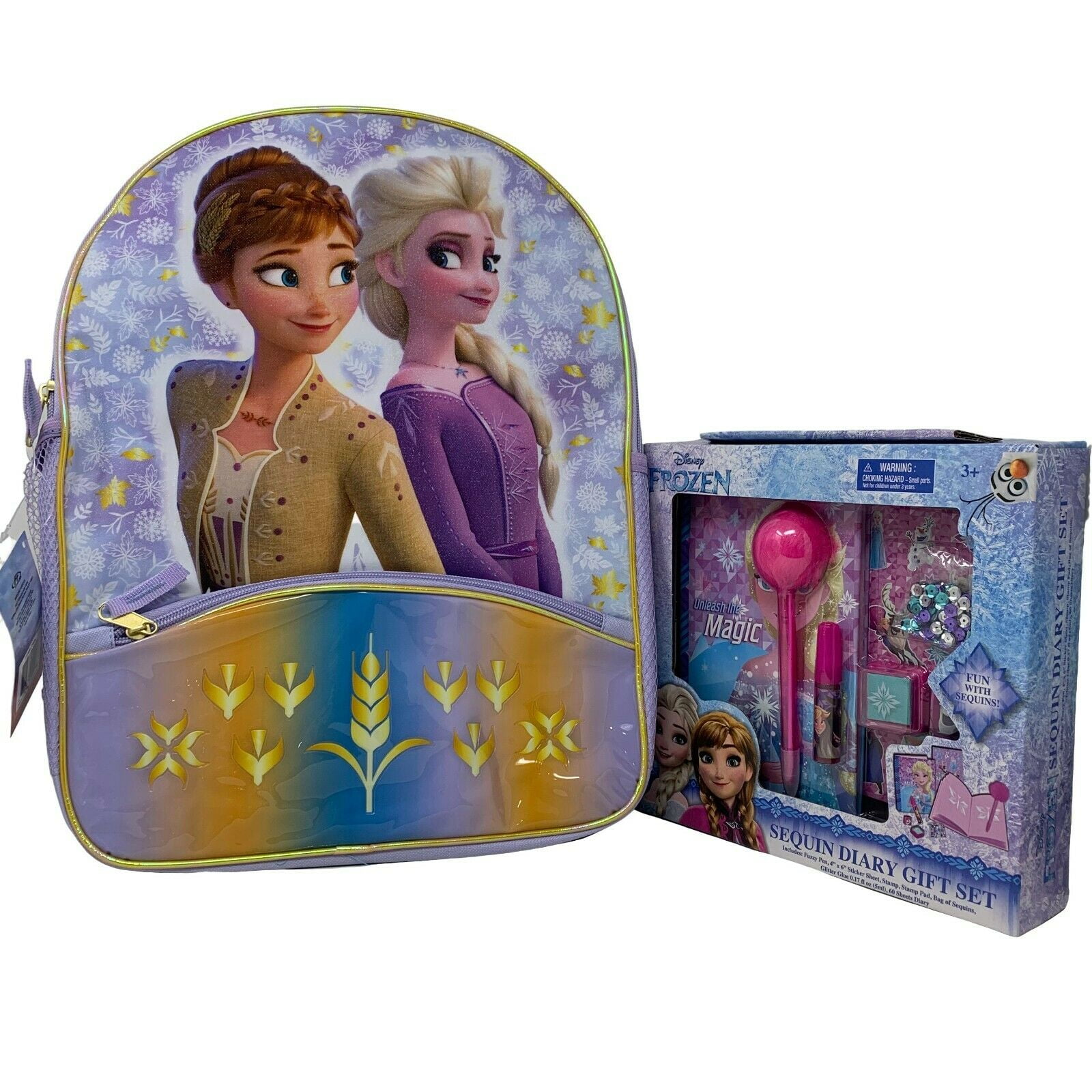 Disney Frozen Elsa Anna Little Girls School Backpack Lunch Box Book Bag SET  Kids