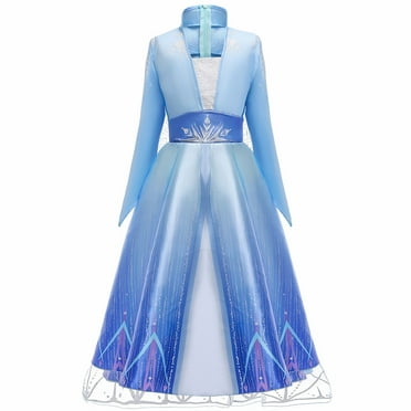 Frozen 2 Elsa Deluxe Princess Dress Costume for Girl Cosplay Christmas Party Dresses