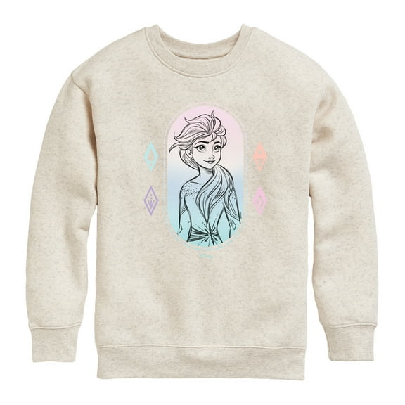Frozen 2 - Elsa Portrait - Toddler And Youth Crewneck Fleece Sweatshirt
