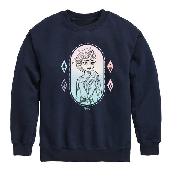 Frozen 2 - Elsa Portrait - Toddler And Youth Crewneck Fleece Sweatshirt