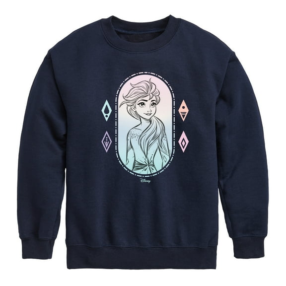 Frozen 2 - Elsa Portrait - Toddler And Youth Crewneck Fleece Sweatshirt