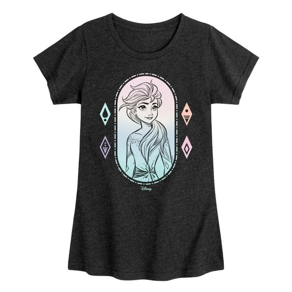 Frozen 2 - Elsa Portrait - Toddler And Youth Girls Short Sleeve Graphic T-Shirt