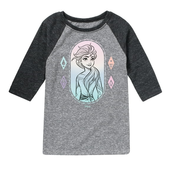 Frozen 2 - Elsa Portrait - Toddler And Youth Raglan Graphic T-Shirt