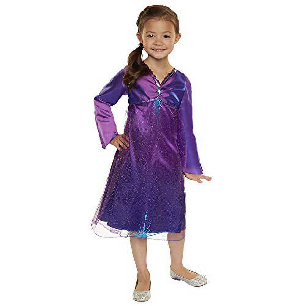 Frozen 2 Elsa Purple Role-Play Dress with Diamond Gem, Fits Sizes 4-6x  [Exclusive] - Walmart.com