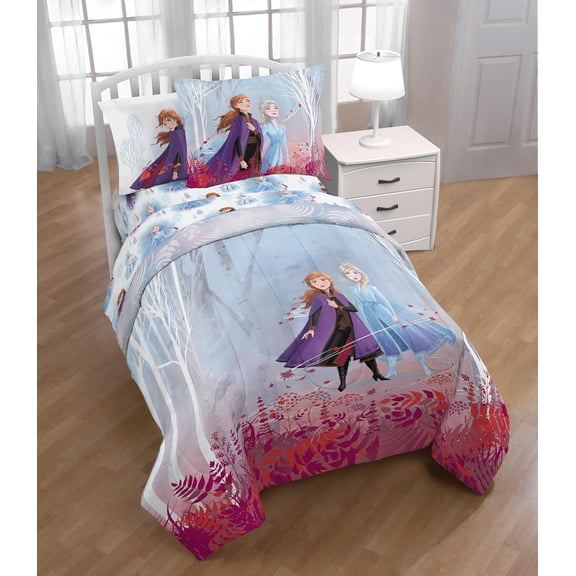 Frozen 2 Forest Spirit 5 Piece Twin Bed Set - Includes Reversible Comforter & Sheet Set