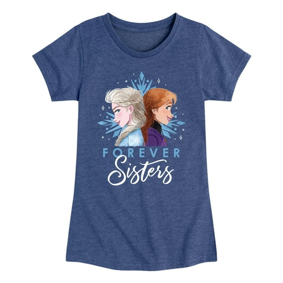 Frozen 2 - Forever Sisters - Toddler And Youth Girls Short Sleeve Graphic T-Shirt