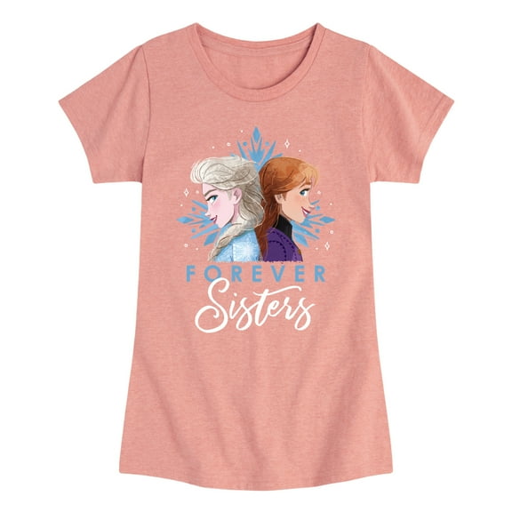 Frozen 2 - Forever Sisters - Toddler And Youth Girls Short Sleeve Graphic T-Shirt