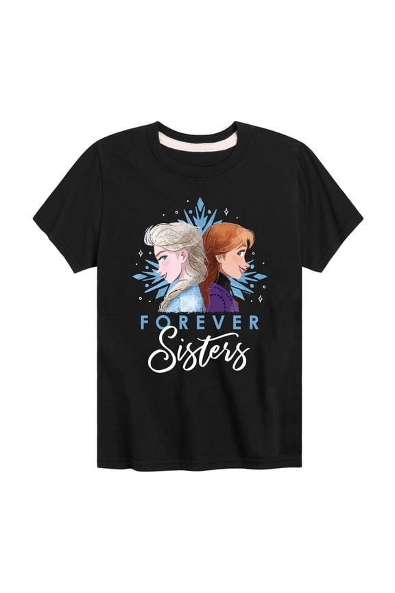 Frozen 2 - Forever Sisters - Toddler And Youth Short Sleeve Graphic T-Shirt
