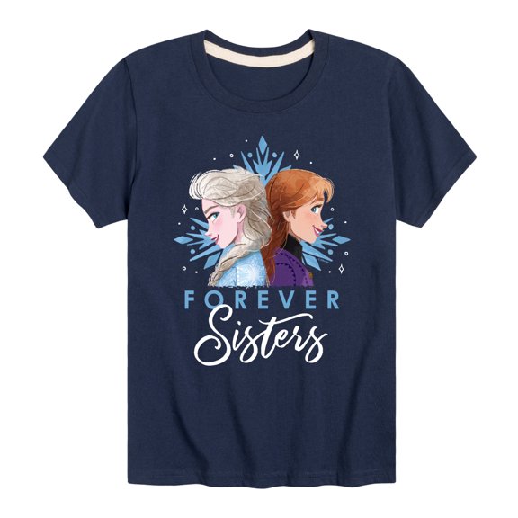 Frozen 2 - Forever Sisters - Toddler And Youth Short Sleeve Graphic T-Shirt