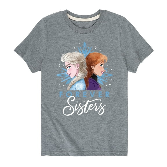 Frozen 2 - Forever Sisters - Toddler And Youth Short Sleeve Graphic T-Shirt