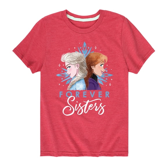 Frozen 2 - Forever Sisters - Toddler And Youth Short Sleeve Graphic T-Shirt