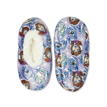 Frozen 2 Girls Fuzzy Babba Slipper Socks, 1 Pack