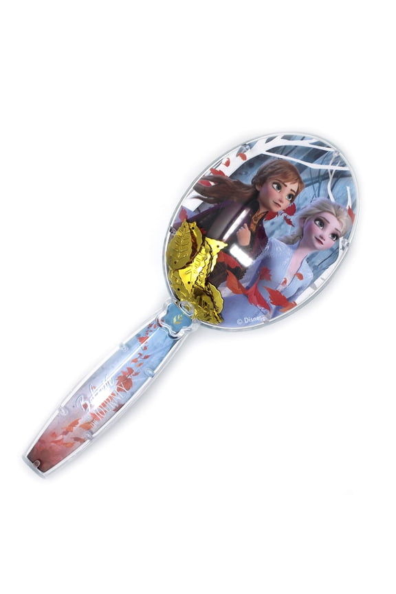 Frozen 2 Girls Gold Leaf Confetti Hair Brush, Gold