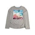 thumbnail image 1 of Frozen 2 Girls Gray Long Sleeve Elsa Anna Magical Journey Artsy Tee T-Shirt L, 1 of 1