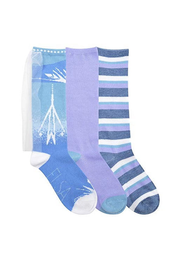 Frozen 2 Girls Knee High Socks, 3 Pack
