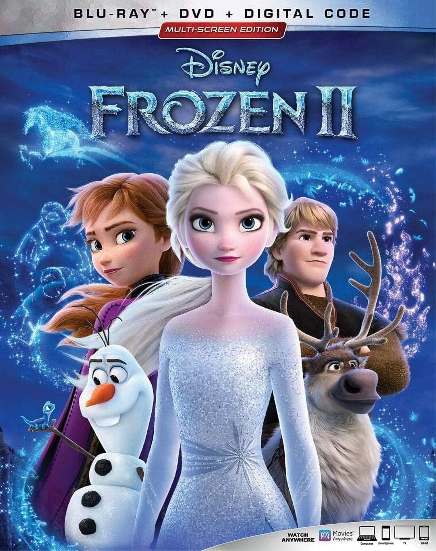Frozen 2 II Disney Blu ray, DVD, Digital Code