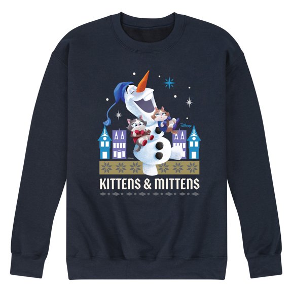 Frozen 2 - Kittens And Mittens - Adult Crew Fleece