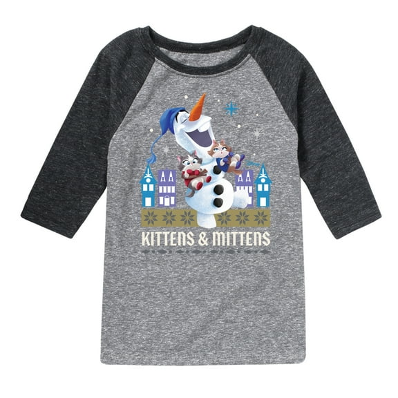 Frozen 2 - Kittens And Mittens - Toddler And Youth Raglan Graphic T-Shirt