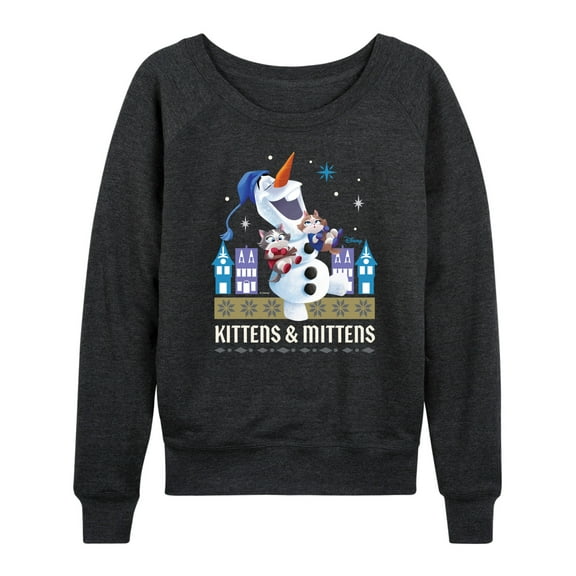 Frozen 2 - Kittens And Mittens - Women's Lightweight French Terry Long Sleeve Shirt