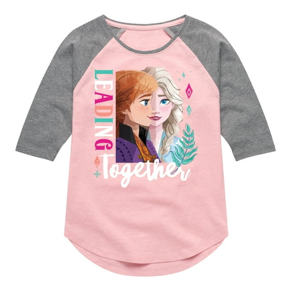 Frozen 2 - Leading Together - Toddler And Youth Girls Raglan Graphic T-Shirt