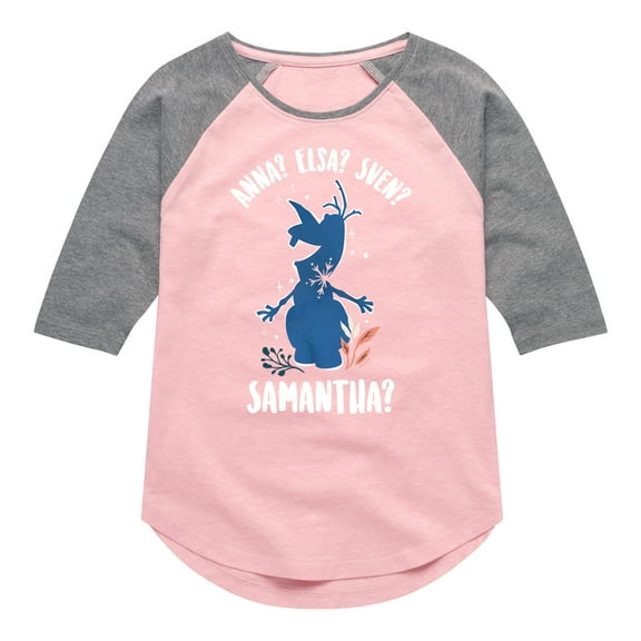 Frozen 2 - Lost Olaf - Toddler And Youth Girls Raglan Graphic T-Shirt