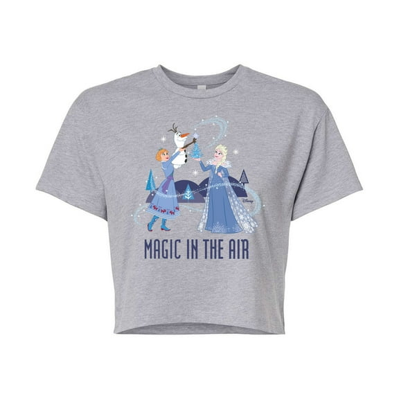 Frozen 2 - Magic In The Air - Juniors Cropped Cotton Blend T-Shirt
