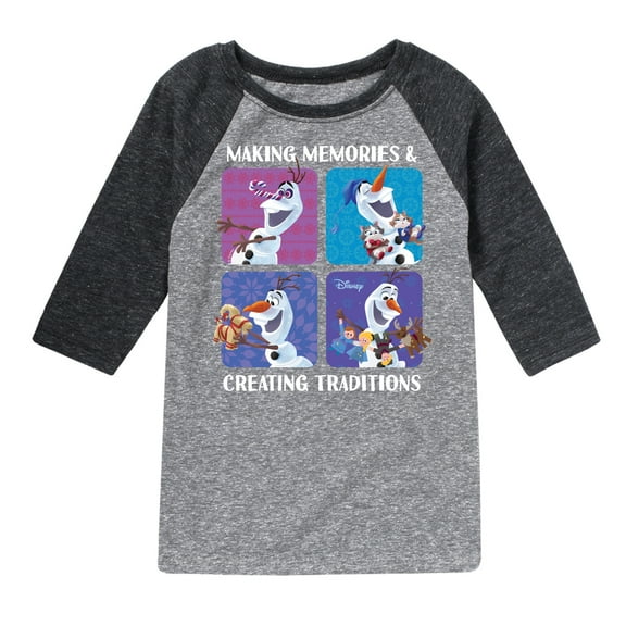 Frozen 2 - Making Memories Creating Traditions - Toddler And Youth Raglan Graphic T-Shirt