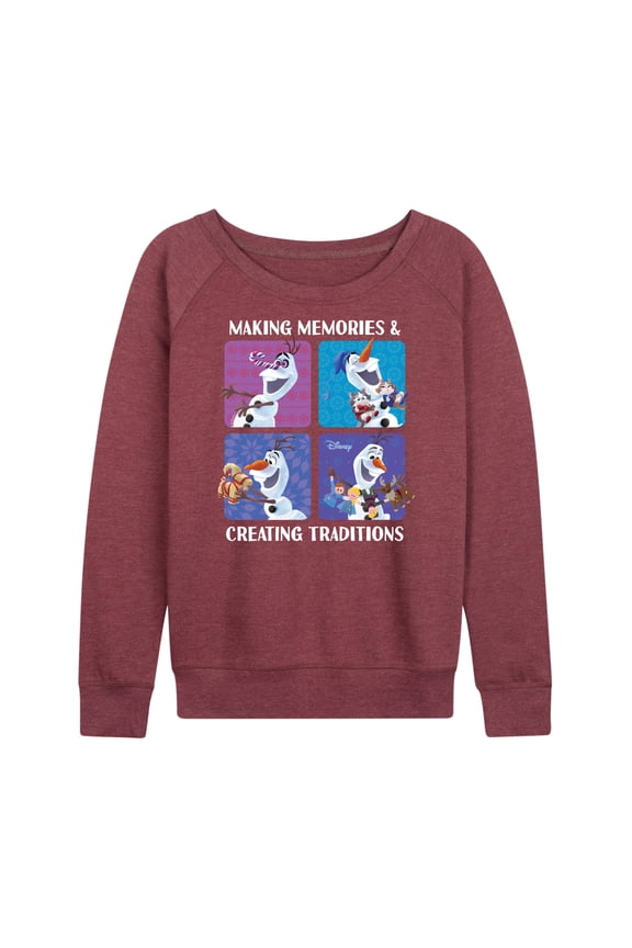 - Making Memories Creating Traditions - Women's Lightweight French Terry Long Sleeve Shirt