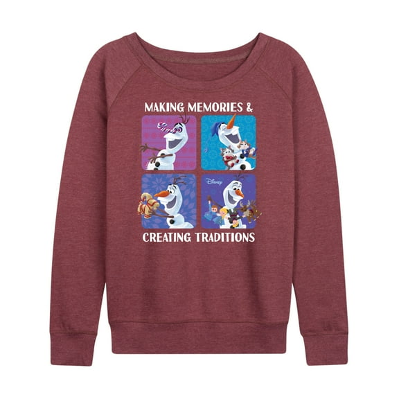 Frozen 2 - Making Memories Creating Traditions - Women's Lightweight French Terry Long Sleeve Shirt