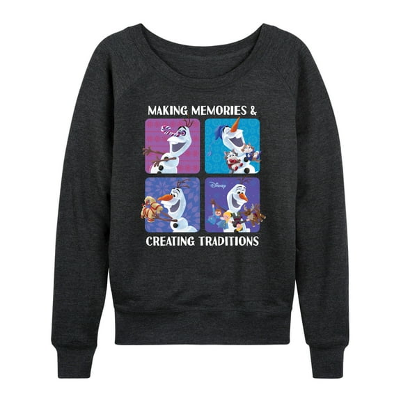 Frozen 2 - Making Memories Creating Traditions - Women's Lightweight French Terry Long Sleeve Shirt