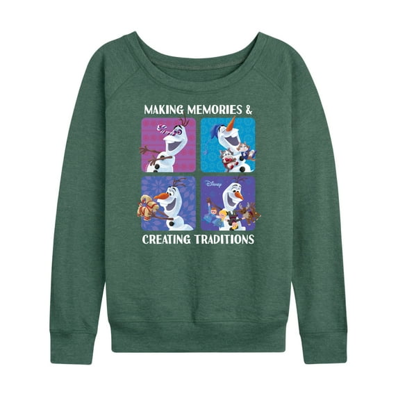 Frozen 2 - Making Memories Creating Traditions - Women's Lightweight French Terry Long Sleeve Shirt