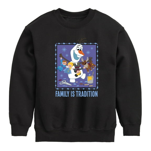 Frozen 2 - Olaf Family Is Tradition - Toddler And Youth Crewneck Fleece Sweatshirt