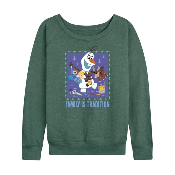 Frozen 2 - Olaf Family Is Tradition - Women's Lightweight French Terry Long Sleeve Shirt