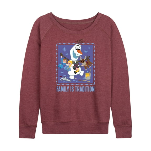 Frozen 2 - Olaf Family Is Tradition - Women's Lightweight French Terry Long Sleeve Shirt