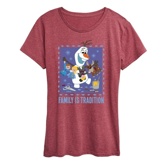 Frozen 2 - Olaf Family Is Tradition - Women's Short Sleeve Graphic T-Shirt