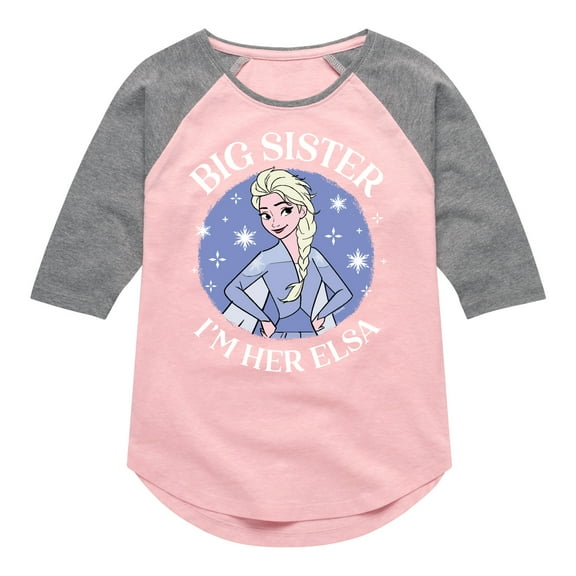 Frozen 2 - Sister Elsa - Toddler And Youth Girls Raglan Graphic T-Shirt