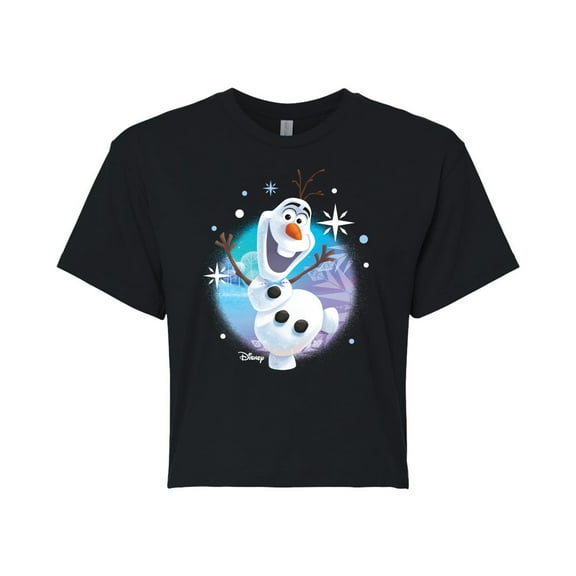 Frozen 2 - This Snowman Can  - Juniors Cropped Cotton Blend T-Shirt