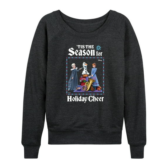 Frozen 2 - Tis The Season For Holiday Cheer - Women's Lightweight French Terry Long Sleeve Shirt