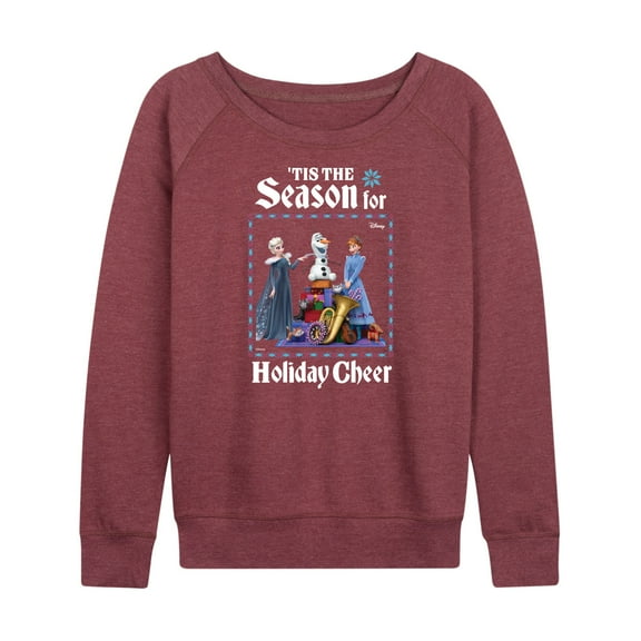Frozen 2 - Tis The Season For Holiday Cheer - Women's Lightweight French Terry Long Sleeve Shirt