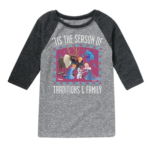 Frozen 2 - Tis The Season - Toddler And Youth Raglan Graphic T-Shirt