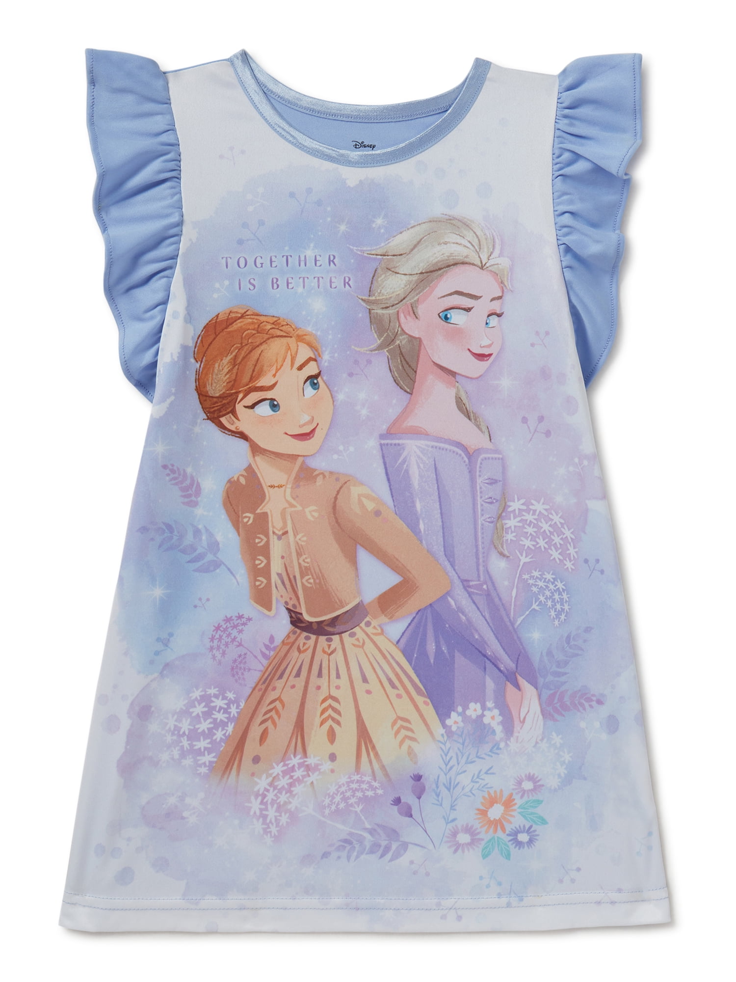 Frozen 2 Toddler Girl Flutter Sleeve Nightgown Pajamas (2T5T