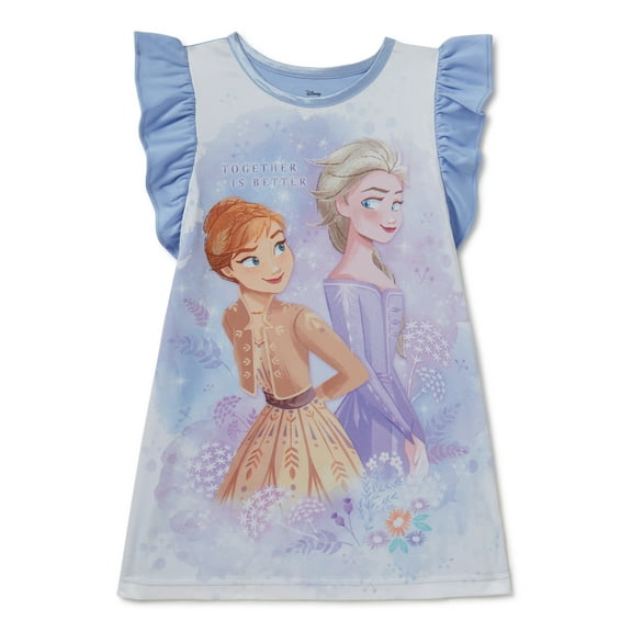 Frozen 2 Toddler Girl Flutter Sleeve Nightgown Pajamas (2T-5T)