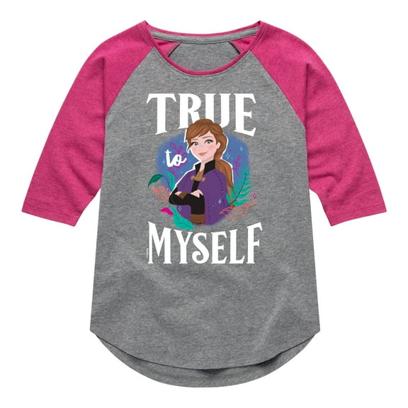 Frozen 2 - True To Myself - Toddler And Youth Girls Raglan Graphic T-Shirt