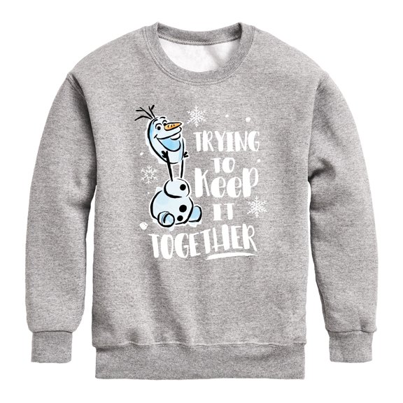 Frozen 2 - Trying To Keep It Together - Toddler And Youth Crewneck Fleece Sweatshirt
